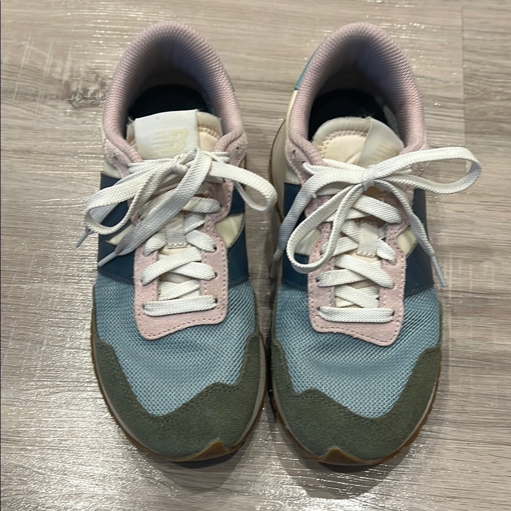 New Balance Women's Light Blue, Pink & Green Retro Sneakers